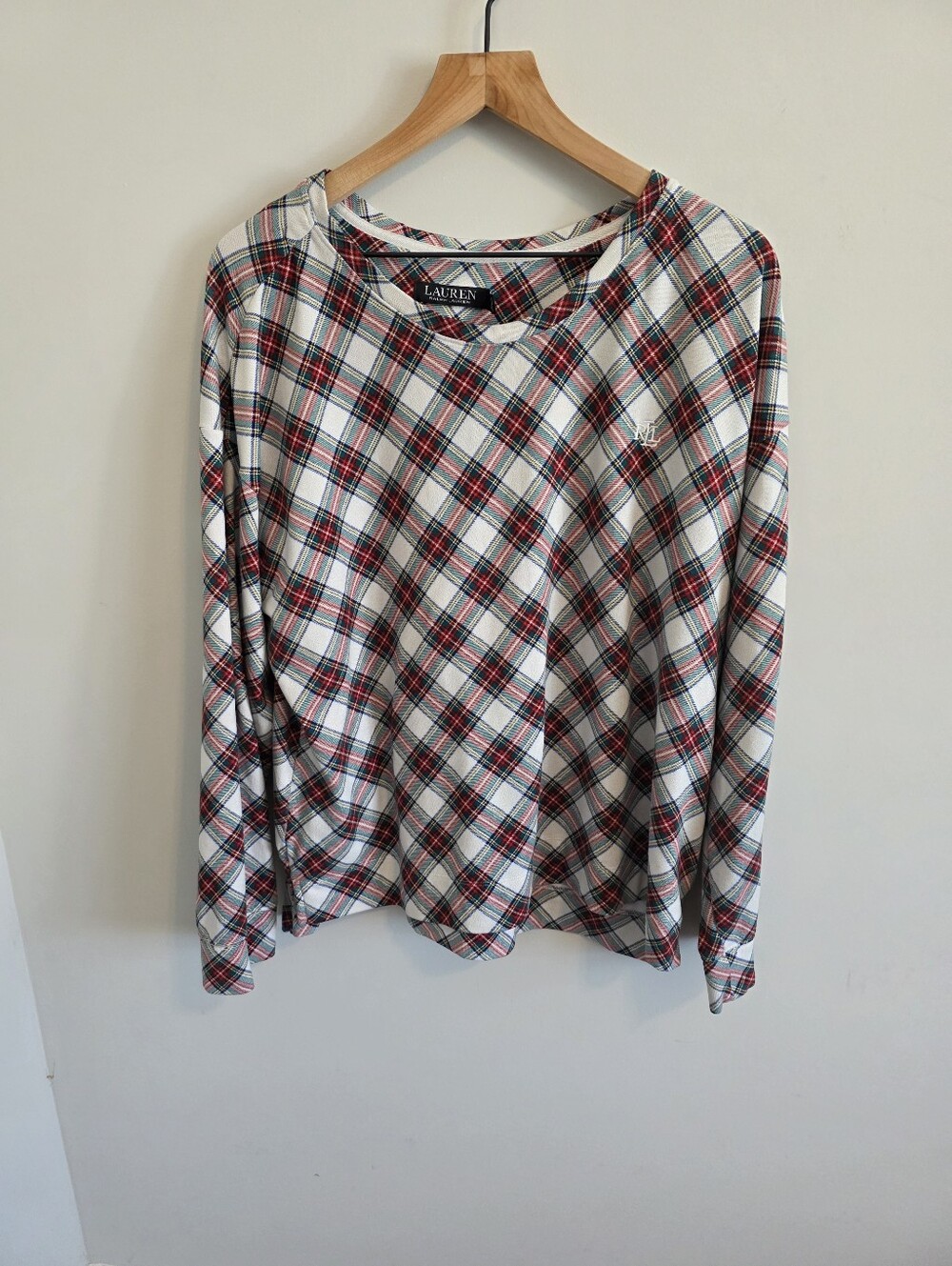 Lauren Ralph Lauren Plaid Pajama Top